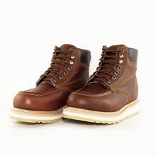 Botas Hombre Trabajo Seguridad Industrial Tipo Americano Acm - Café - Ver 10