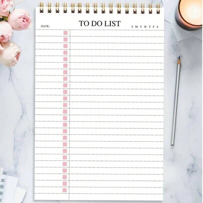 BUBU 1pc To-Do List Notepad - Daily Planner To Boost Productivity & Achieve Goals, Undated Tear-Off Paper - To-Do List Notepad, Suitable For Office, Home, School Use, Back To School