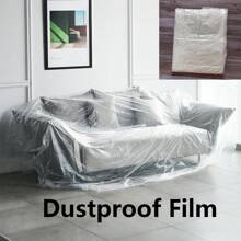 Plastic Waterproof Dust Cover Transparent Furniture Protection Masking Film Disposable Dustproof Protective Film Living Room Kitchen