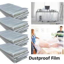 Plastic Waterproof Dust Cover Transparent Furniture Protection Masking Film Disposable Dustproof Protective Film Living Room Kitchen