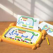 Magnetic Board With Colorful Beads Crab With Drawing Patterns - Orange - View 4