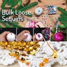 1400 sztuk Mieszane kolory cekinów 6 mm okrągłe luźne cekiny z PVC do rękodzieła, szycia, akcesoriów do majsterkowania, dekoracji odzieży, ślubu, uroczystości bożonarodzeniowych