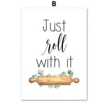 1pc Art Kitchen Home Decor Wall Arts Abstract Kitchenware Canvas Painting Posters Wall No Frame - Multicolor - View 16