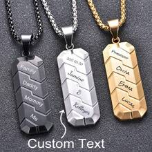 Customized Engraved Geometric Tire Tread Motorcycle Chain Pendant Necklace, Hexagon 3D Pendant, Hip Hop Retro Accessory Gift (Black Small Chain)