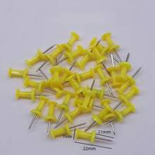 100 个塑料图钉，彩色图钉装饰工艺针。适用于 DIY 软木板展示照片、笔记等，可用于办公室文件整理和纸张固定，也适用于家中墙面装饰和织物固定，增添个性化和美感。 - 彩色 - 查看 12