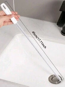 1/2 piezas Cepillo para limpiar desagües, Limpiador de baño para desagües y lavabos, Desobstructor de desagües, Limpiador flexible, Herramienta quitaobstrucciones