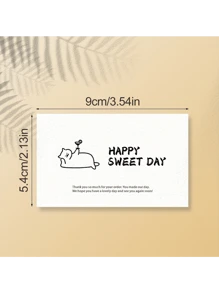 30/50/100pcs Pink Simple Thank You Cards, 300G Copperplate Paper Printing Gift Wrapping Decorative Cards, Gift Wrapping Greeting Cards, Gift Wrapping Labels, Small Business Thank You Cards, Customer Thank You Cards, Bring Orders To Business,Christmas Valentine Day - Multicolor - View 8