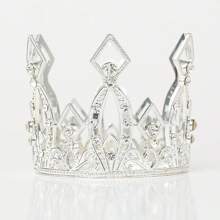 Crowns For Flower Bouquets Golden Silvery Small Crown Queen, Mini Crown Princess Headpiece Mini Tiara Decoration, ForBridal Wedding Royal Themed Decor Birthday Party, Party Decor, Party Supplies