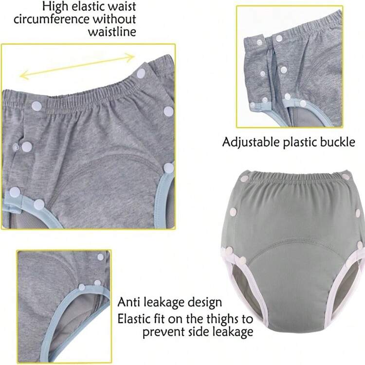 Wiederverwendbare Stoffwindeln für Erwachsene, undurchlässig, verstellbar, ohne zusätzliche Windeln nötig, geeignet für schwangere Frauen und Wöchnerinnen, Tag und Nacht verwendbar, unisex, modisches Design - Verschiedenfarbig - Übersicht 1