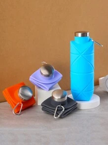 1 件 700ML 大容量折叠水瓶，户外创意硅胶便携式水壶，运动水瓶，钻石形折叠水瓶，适合旅行、运动、野餐和学校使用 - 彩色 - 查看 8