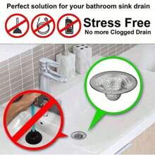 1-3 件套不锈钢浴室水槽过滤器 - 毛发收集器和排水过滤器 家居浴室装饰 秋季装饰 返校季 - 彩色 - 查看 7