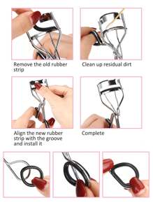 10/11支装不锈钢睫毛夹，宽口设计，持久卷翘，专业化妆师必备工具 - 彩色 - 查看 5