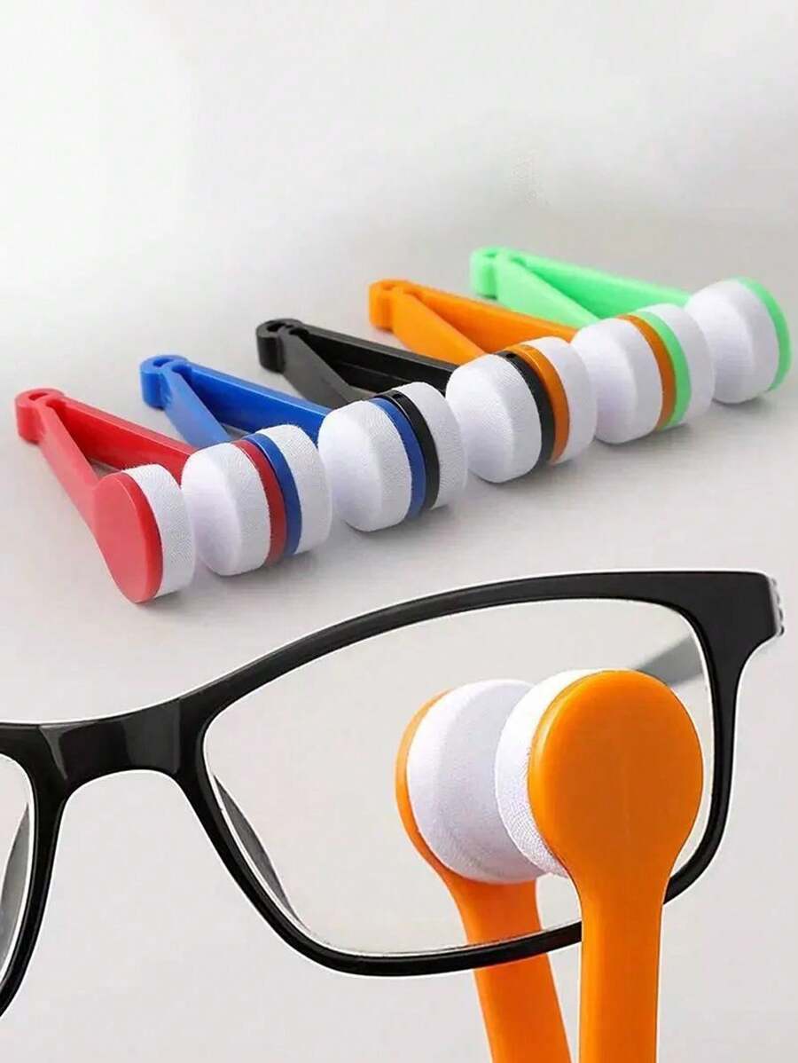 1 件装眼镜片清洁剂眼镜片清洁剂超细纤维清洁布用于擦拭眼镜超细纤维刷便携式磁性玻璃镜片清洁剂眼镜清洁配件眼镜清洁 - 彩色 - 查看 1