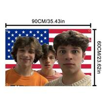 1PC Funny Triplets America Flag Tapestry Feet Home Decoration Funny Meme S-Sturnioloss Flag Bedroom Living Room College Dormitory Headboard Background Outdoor Decoration