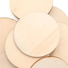 20 件各种尺寸 1-16 英寸空白木环、未完成木圈、DIY 工艺用品、家居装饰、手工材料、绘画和绘图木盘 - 黃色 - 查看 7