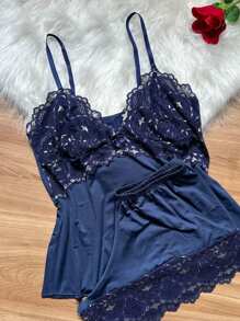 Women Pajama Sets - 藏蓝色 - 查看 2