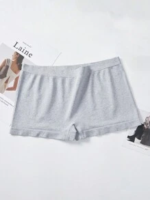 6 pares de pantis tipo boyshort para mujer de talla grande, unicolor, sin costuras, de alta elasticidad, cómodos, transpirables y suaves, que no se notan