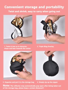 双面摄影背景小反光板便携摄影折叠摄影器材照明板-30cm金银双面