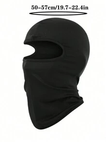 1pc Outdoor Children's Cycling Face Mask, Windproof Sports Headscarf, Inner Liner, Bicycle Hood, Hat - Black - View 3