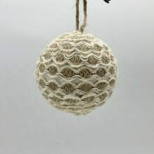 3szt. wiszące kule dekoracyjne na sznurku, wystrój domu, świąteczna dekoracja świąteczna - Kolor khaki - Zobacz 3