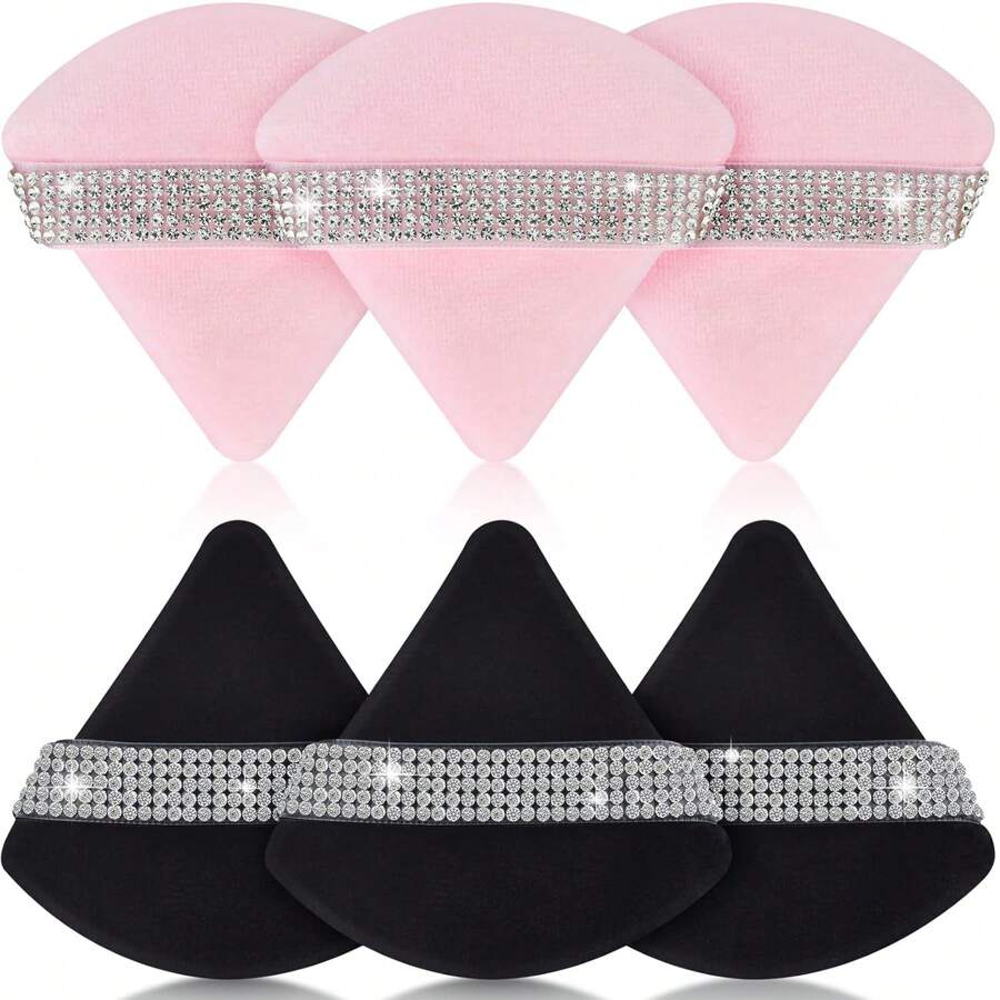 6 Miếng Bông Trang Điểm Phấn Phủ Mềm Hình Tam Giác Trang Trí Kim Cương Nhung Dùng Cho Phấn Phủ Bột, Phấn Khoáng, Phấn Phủ Toàn Thân, Dụng Cụ Trang Điểm Khô và Ướt Cho Vùng Dưới Mắt, Bông Phấn Phủ (Hồng Đào/Đen/Hồng/Trắng/Tím), Trang Điểm, Giá Rẻ, Trang Trí Phòng, Bàn Trang Điểm, Du Lịch, Phòng Ngủ, Phụ Kiện Trang Điểm, Bông Phấn, Bông Trộn Trang Điểm, Bông Phấn Phủ, Bông Trang Điểm, Giá Rẻ, Quà Tặng Giáng Sinh, Trang Điểm, Dụng Cụ Trang Điểm, Đồ Rẻ, Quà Tặng, Quà Tặng Cho Phụ Nữ, Quà Giáng Sinh, Quà Tặng Khuyến Mãi, Du Lịch, Đồ Rẻ, Vật Dụng Cần Thiết Khi Du Lịch