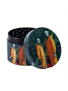 BROS 1 pieza, Molinillo de patrón creativo, Molinillo de metal de 4 capas, Herramienta de molienda mini, Dispositivo de molienda manual, Accesorios para el hogar, Molinillo multifuncional duradero, Regalo del Día de San Valentín, Regalo de Año Nuevo - Multicolor - Ver 10