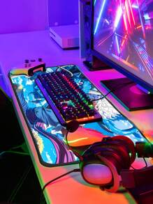 Mouse Pad Gamer p/ Desktop Borda Costurada Estampas Diversos Animes AI 3