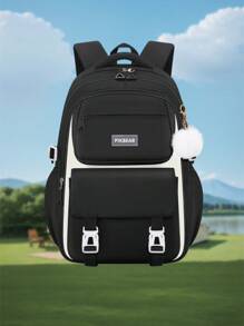 1 件大容量紫色和粉色女孩背包 - 适合上学、户外旅行。轻便、舒适、多功能，配有吊坠。送给女孩的完美生日礼物，返校必备品 - 肩膀包 - 查看 12