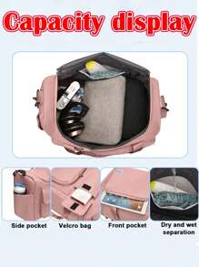 Customized Name & Graphic Fitness Bag, DIY Pattern Gym Storage Bag, Suitable For Men & Women - Sport Duffel Bag With Shoe Compartment, Wet & Dry Separation, Adjustable Shoulder Strap, Large Capacity Lightweight Foldable Bag, Perfect Birthday Gift For Fitness, Hiking, Training - Washable,All-Purpose,Large Capacity,Versatile,Multifunction,Colorful,Cute,Adorable,Contracted,Funny,Kawaii,Y2K,Minimalist,Commuting,Business Casual,Basics,Custom,Personalized,Unique,Customized,Ideal Gifts For Him,Ideal Gifts For Her,Her,Family,Friends,Girlfriend,For Anniversaries,For Birthdays,For Holiday/ Vacation,For Outdoors/Outings/Travel/Hiking/Stadium/Sports/Climbing,For Business/Commute/Work/Office