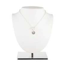 Ralph Lauren Sterling Silver Cubic Zinia Charm Collar Necklace, 16"-19" - 銀色 - 查看 1