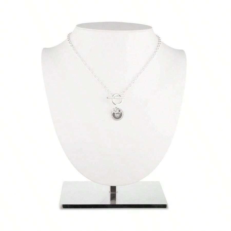 Ralph Lauren Sterling Silver Cubic Zinia Charm Collar Necklace, 16"-19" - 銀色 - 查看 1