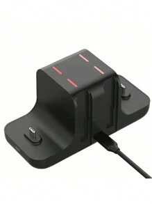 Charging Dock Compatible With Switch, 6 In 1 Charging Dock Compatible With Switch Controller With LED Indicator, 4 And 2 Type-C Charging Cable Support Switch Pro Controller NS Joycon. - Black - View 10