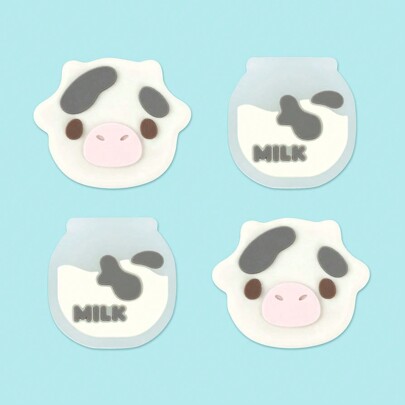 4Pcs Cow Pattern Bu…