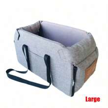 便携式猫狗汽车安全座椅床 - 中央旅行床，适合吉娃娃等小型宠物 | 安全、可折叠的宠物汽车配件，带储物袋 - 彩色 - 查看 12