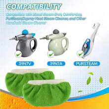 1/4/10 Pieces Of White Microfiber Cloth Cover Suitable For Handheld Steam Cleaners, Washable And Reusable Alternative Cloth, Compatible With Wagner Spraytech Steam Shot, Comfortday, PurSteam ﻿ - Green - View 6