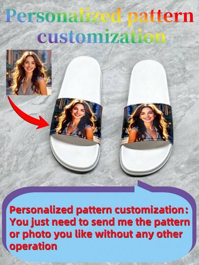 Customized Pattern/Photo/Logo Women's Slippers, Gifts For Beach, Events, Holidays, Hotel, Home Use Ornamental,Dawg Stylish,Fashion,Hipster,Contracted,Casual,Cute Cuties,Minimal Chic,Cozy Custom,Unique,Personalized Ideal Gifts For Him,Ideal Gifts For Her Family,Friends