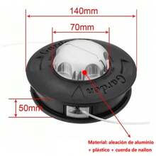 Universal Head For Brush Cutter Metal Tip - 黑色 - 查看 3