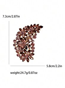 大码女士水晶花朵胸针，适合搭配派对礼服，情人节礼物 - 大水晶胸針 - 查看 13