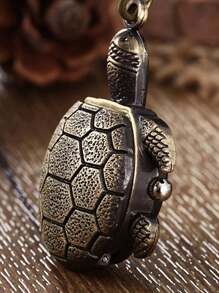 1pc Cute Turtle Shape Pocket Watch Vintage Bronze Keychain,Novelty Quartz Watch Keychain Pendant Bag Accessories Creative Gift Nurse Watch,Valentine'S Day Gifts,Gifts For Friends Key Chain Charms,Souvenir Gift For Xmas Birthday