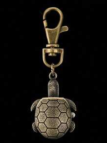 1pc Cute Turtle Shape Pocket Watch Vintage Bronze Keychain,Novelty Quartz Watch Keychain Pendant Bag Accessories Creative Gift Nurse Watch,Valentine'S Day Gifts,Gifts For Friends Key Chain Charms,Souvenir Gift For Xmas Birthday
