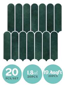 Commomy 1/10/20pcs Matte Self Adhesive Wall Tiles, Peel And Stick Tiles Backsplash, 3D Tile Stickers For Bathroom, 3D Wall Panels Indoor, Kitchen Decor, Modern Room Decor - Multicolor - View 14