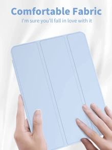 适用于三星 Galaxy 平板电脑/iPad/红米 iPad SE/iPad 的平板电脑保护套，防摔保护，超薄设计，智能支架，自动唤醒/睡眠功能；适用于苹果 iPad Mini 4/5/6（9.7/10.2/10.5 英寸）、Air 4/5/6（第十代，10.9 英寸）、Pro 11 英寸、Air 11 (M2)、Air 13 和 Pro 11 (M4) 的平板电脑保护套 - 淺藍色 - 查看 5
