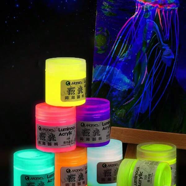 1 pezzo Pittura acrilica luminosa Muri per dipinti fai-da-te, graffiti e opere d'arte (fluorescente), regalo per la Festa della Mamma
