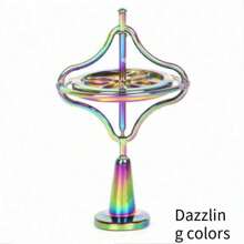 Metal Gyroscope Anti-Gravity Decompression Toy, Rotational Blackmagic Technology Balance Mechanism - Multicolor - View 9