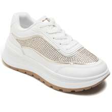 Schuhe mit dicker Sohle, geprägten Details und Schnürsenkeln - Weiss - Übersicht 2