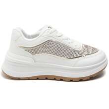 Schuhe mit dicker Sohle, geprägten Details und Schnürsenkeln - Weiss - Übersicht 3