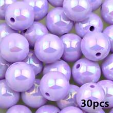 6/8/10/12/16mm Rainbow Acrylic Beads, Mixed Color Round Beads UV, Cracked Beads, Crackle Round Beads - Multiple Color Options, Round Hole Loose Beads Suitable For DIY Jewelry Making Bracelets Necklaces Or Craft Pen Decorations