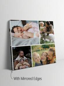 1 Set Custom Canvas Print, Can Print Your Photos, 4-Panel Wall Art, Personalized Photo Wall Decor, Custom Gift For Friends, Weddings, Family, Suitable For Anniversary, Valentine's Day, Mother's Day, Birthday, Children's Day, Father's Day, Graduation, Wedding, Housewarming