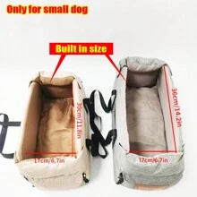 便携式猫狗汽车安全座椅床 - 中央旅行床，适合吉娃娃等小型宠物 | 安全、可折叠的宠物汽车配件，带储物袋 - 彩色 - 查看 4