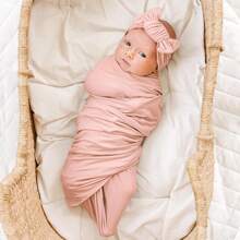 Set de 4 pièces de foulards imprimés pour bébé, foulards d'emmaillotage pour nouveau-nés, ensemble d'emballage, couvertures souples et extensibles pour bébé, couverture de réception pour nouveau-né, unisexe amour Saint-Valentin